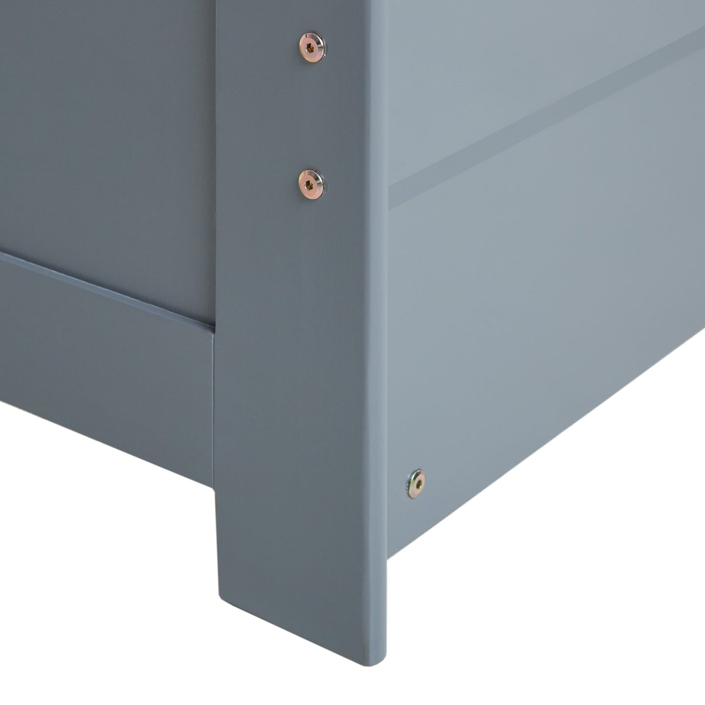 Holzbett 90x200 cm Grau | ausziehbar zum Doppelbett | Koje |mit Lattenrost | Duo-Bett kombinierbar Verwandlungsbett Multifunktionsbett