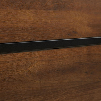 Metallbett mit Matratze & Lattenrost  140x200 cm Schwarz Braun