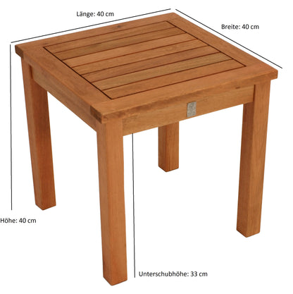 Beistelltisch VAREDERO 40x40x40cm, Eukalyptus geölt, FSC®-zertifiziert