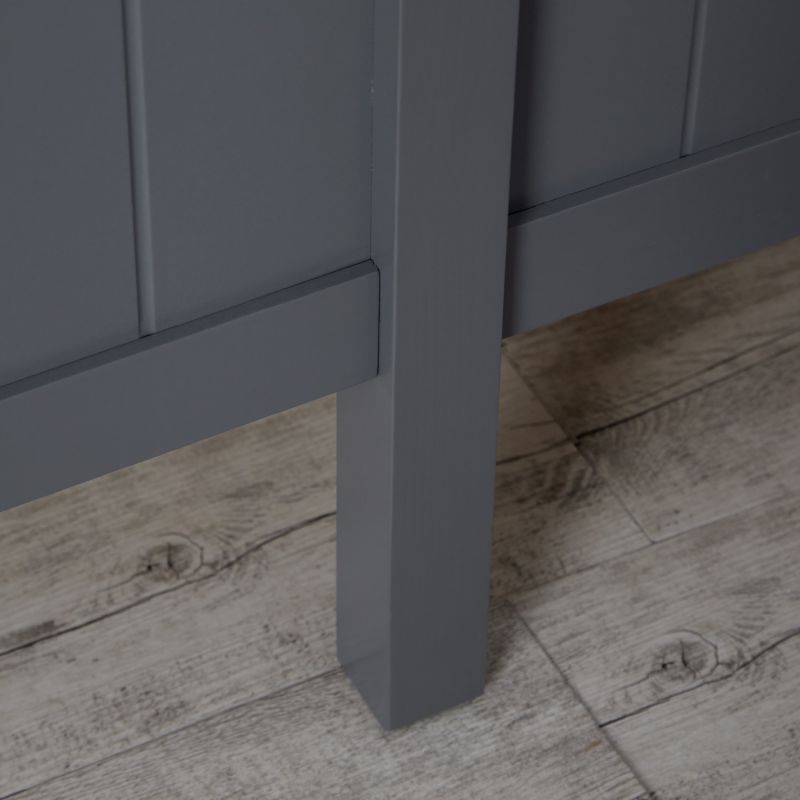 Etagenbett 2 Liegeflächen 90x200 cm und 140x200 cm Grau | mit Lattenrost - Palo24