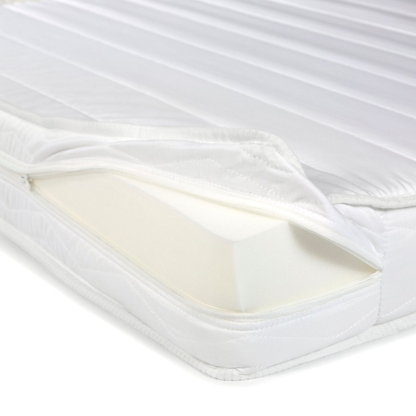 Hochbett Kinder 90x200 cm Weiss mit Vorhang in Rosa | mit Lattenrost | mit Matratze