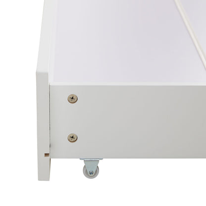 Schublade Bett Bettkasten Auszug Aufbewahrung mit Rollen Holz Weiss Schubkasten