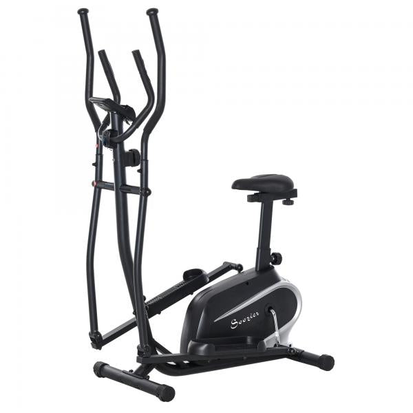 Heimtrainer mit LCD-Anzeige Schwarz 103 cm x 62 cm x 151 cm