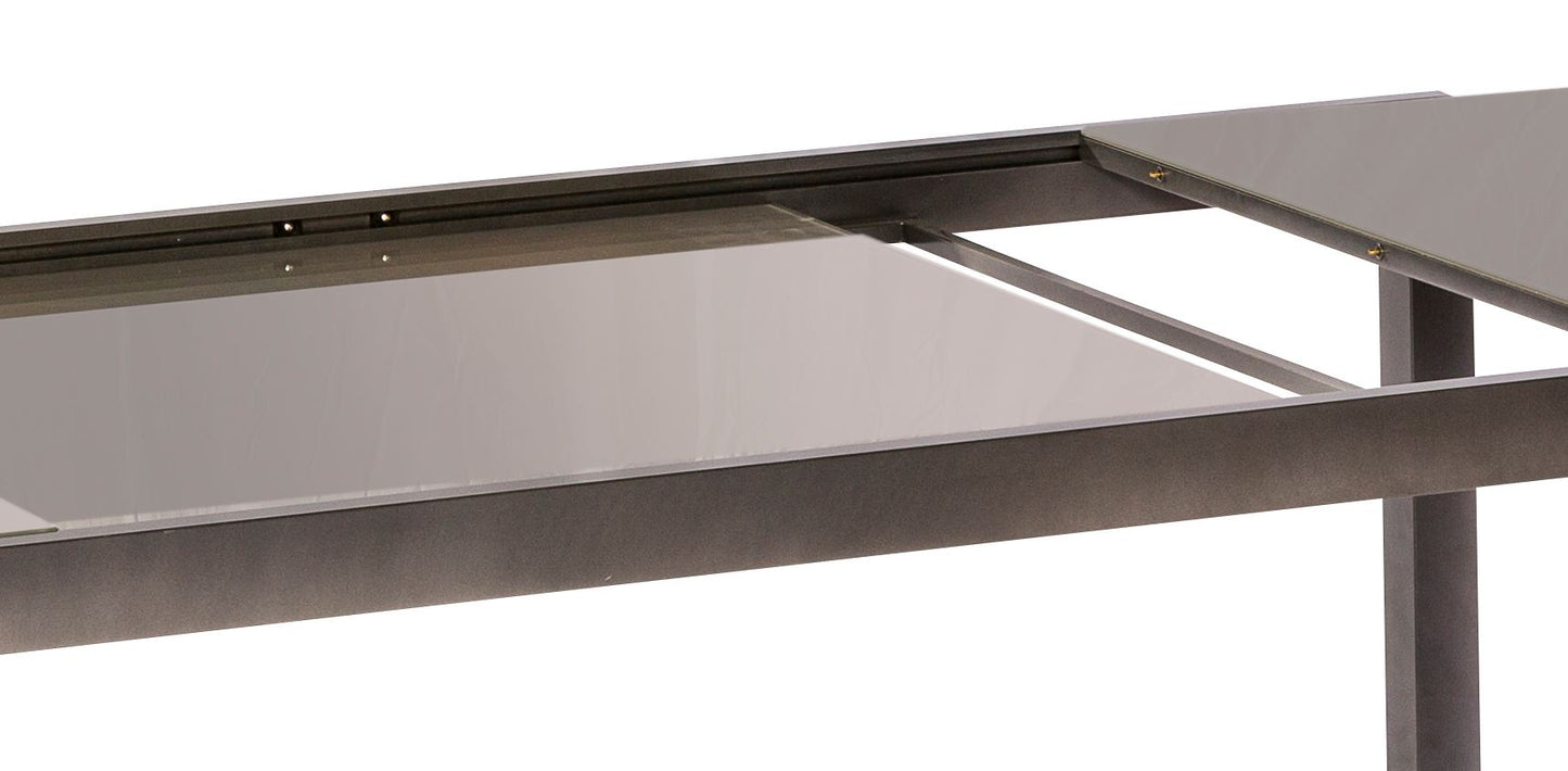 Tavolo allungabile SORRENTO 200/300x110cm, alluminio grafite + vetro