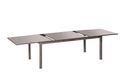 Tavolo allungabile SORRENTO 200/300x110cm, alluminio grafite + vetro