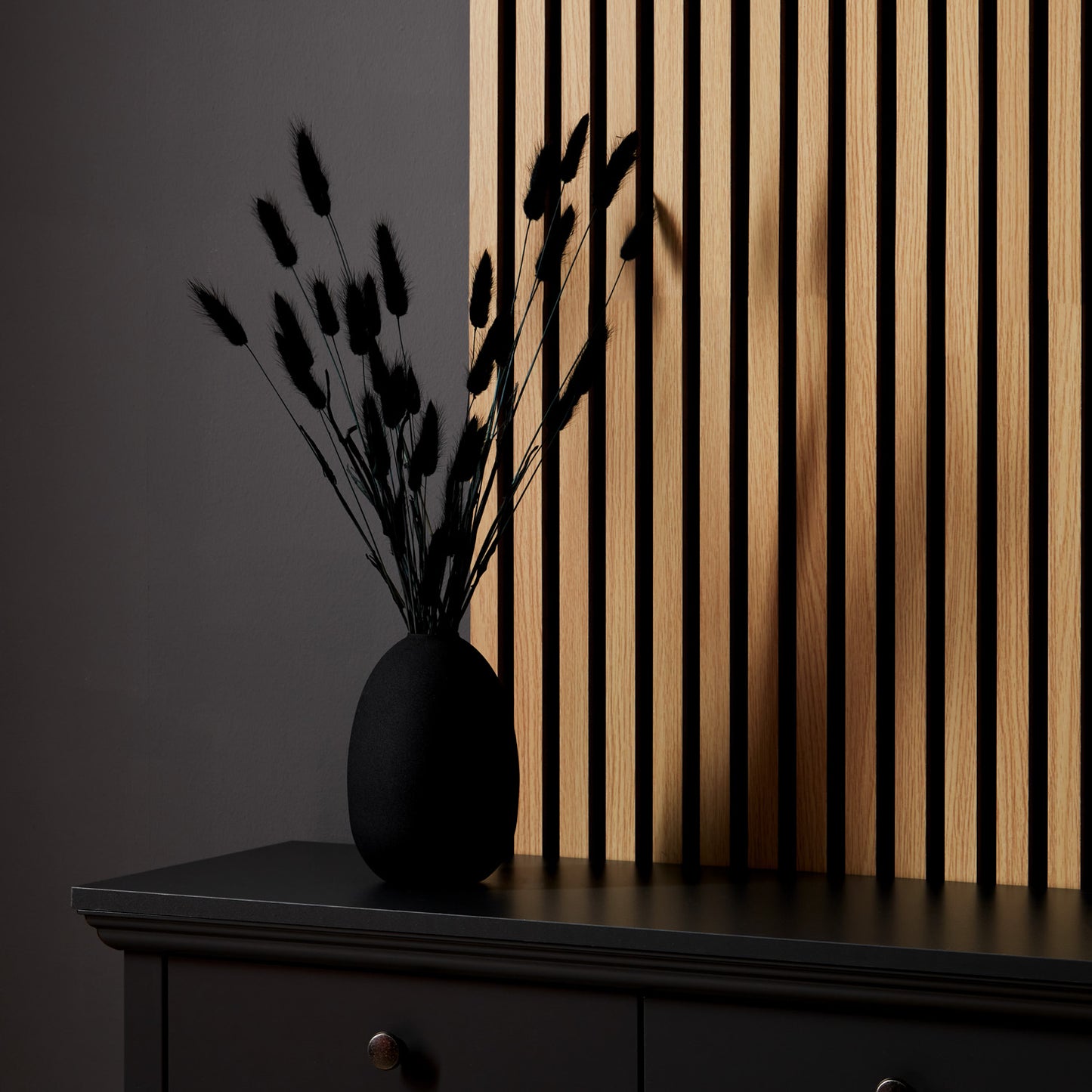 2er-Set Akustikpaneele Wandpaneele 60 x 60 cm Natur Eiche Holz 3D Leisten - Palo24