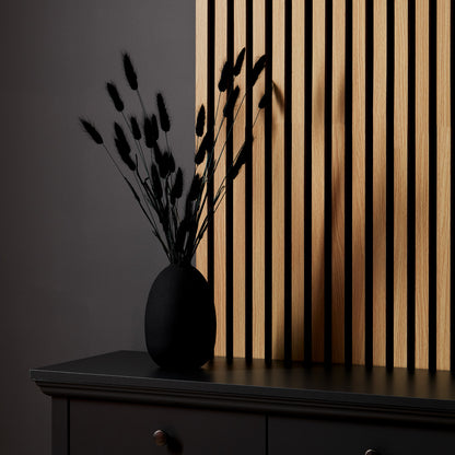 2er-Set Akustikpaneele Wandpaneele 60 x 60 cm Natur Eiche Holz 3D Leisten - Palo24