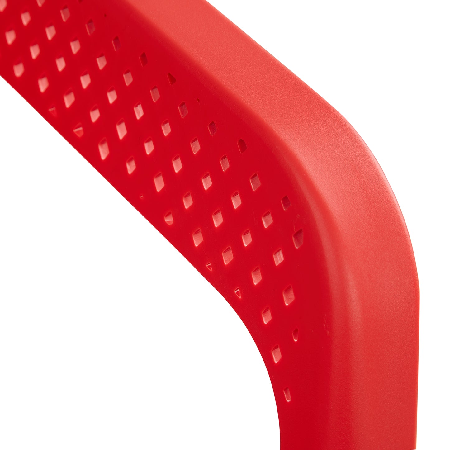 Gartenstuhl mit Armlehnen 2er Set Gartensessel Rot Kunststoff Stapelstühle