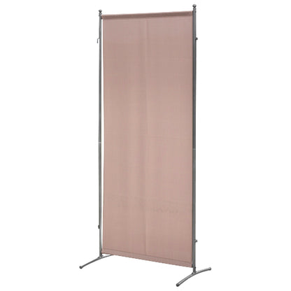 Brise-vue - cloison 80x190cm, métal + housse textile taupe, extensible