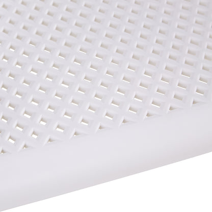 Gartenstuhl mit Armlehnen 6er Set Gartensessel Weiss Kunststoff Stapelstühle