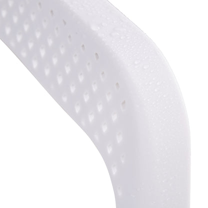 Gartenstuhl mit Armlehnen 6er Set Gartensessel Weiss Kunststoff Stapelstühle