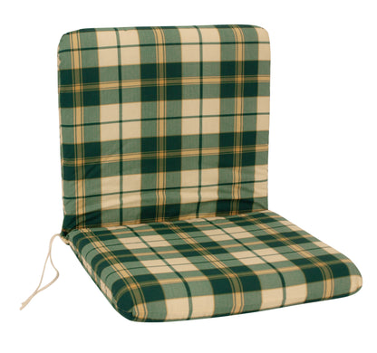 Coussin BOSTON pour fauteuil, à carreaux vert/beige