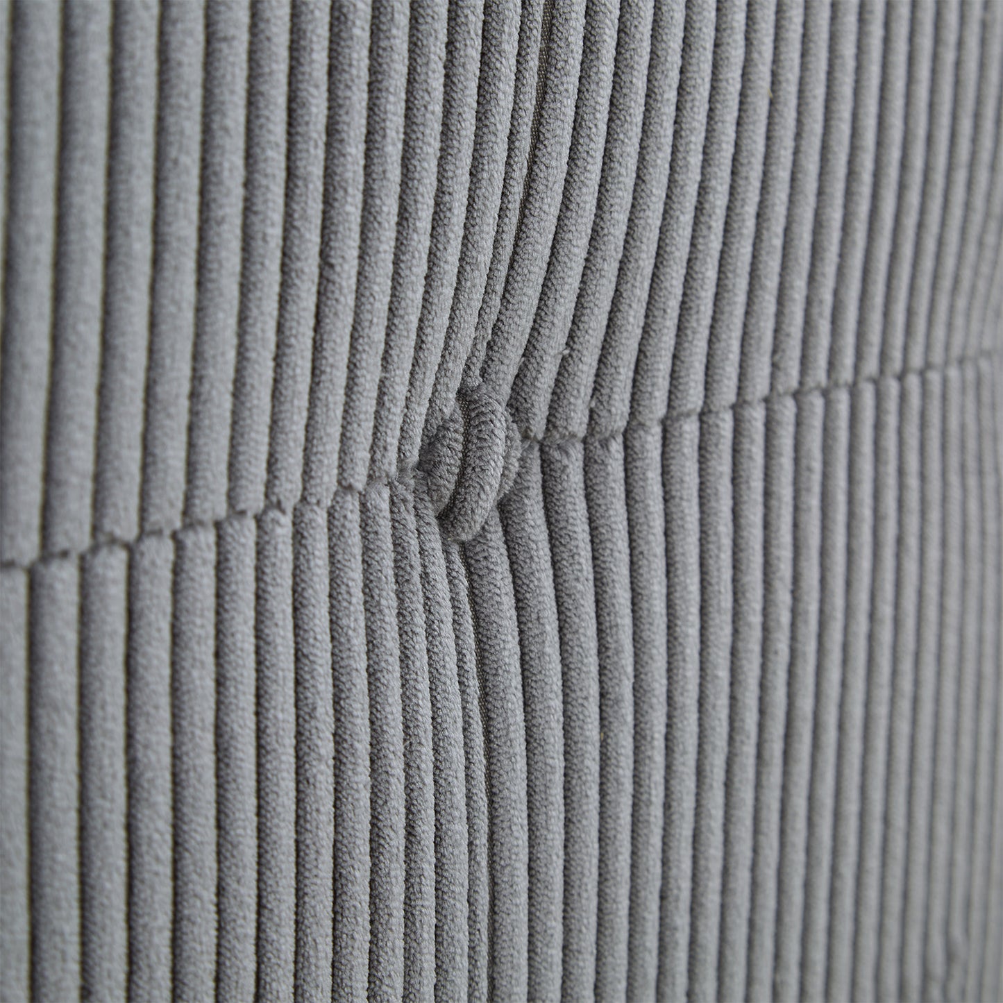 Polsterbett 140x200 cm Grau Cord | mit Lattenrost | mit Matratze | Doppelbett Stoffbett