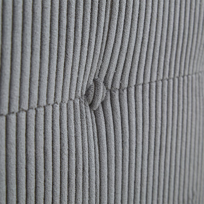 Polsterbett 140x200 cm Grau Cord | mit Lattenrost | mit Matratze | Doppelbett Stoffbett