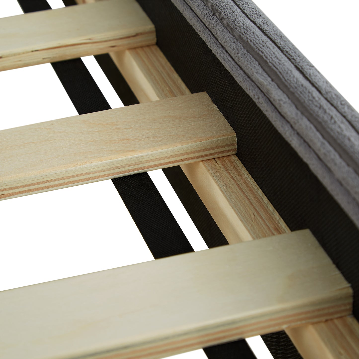 Polsterbett 140x200 cm Grau Cord | mit Lattenrost | mit Matratze | Doppelbett Stoffbett