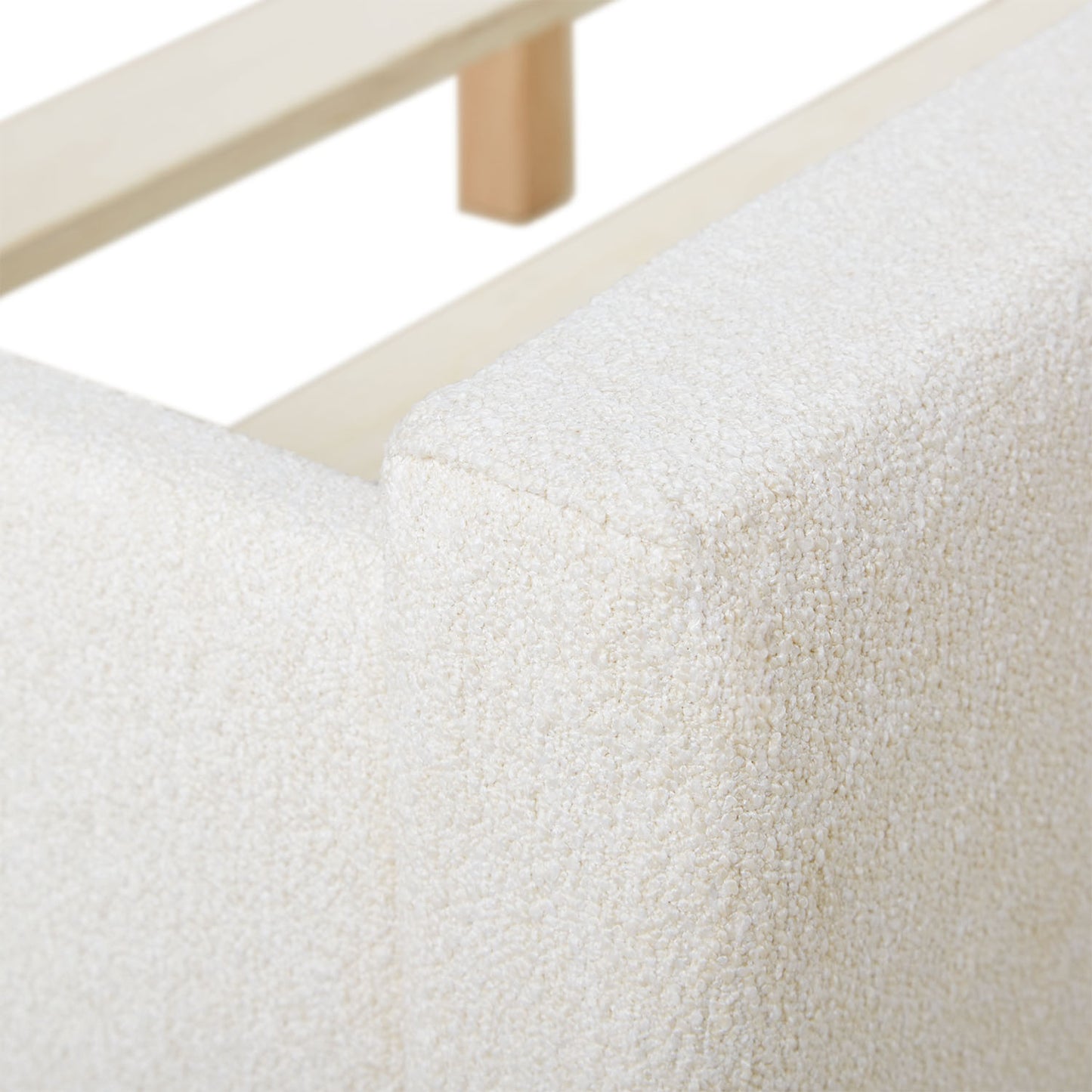 Polsterbett 140x200 cm Beige Bouclé | mit Lattenrost | mit Matratze | Doppelbett