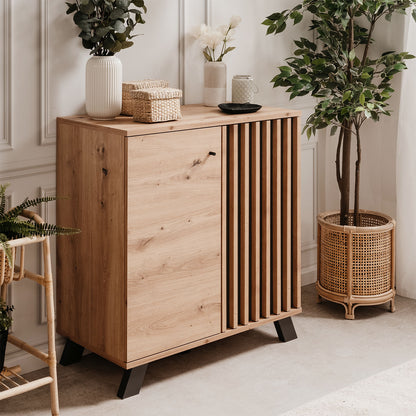 Kommode Sideboard 80 cm Holz Eiche Anrichte