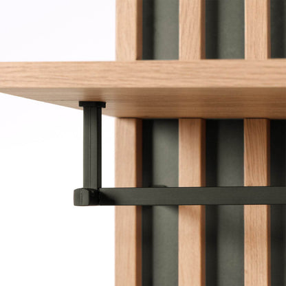 Garderobe Kleiderständer mit Spiegel Garderobenschrank Holz Eiche - Palo24