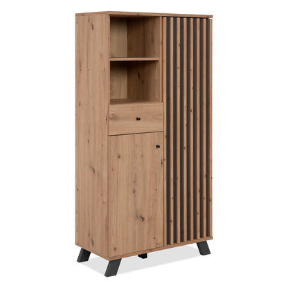 Kommode Highboard Wohnzimmerschrank Sideboard Holz Eiche