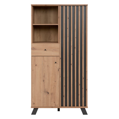 Kommode Highboard Wohnzimmerschrank Sideboard Holz Eiche