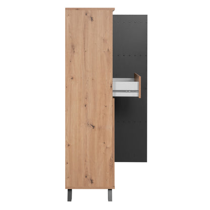 Kommode Highboard Wohnzimmerschrank Sideboard Holz Eiche