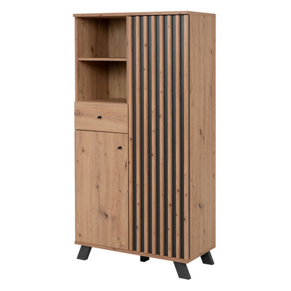 Kommode Highboard Wohnzimmerschrank Sideboard Holz Eiche