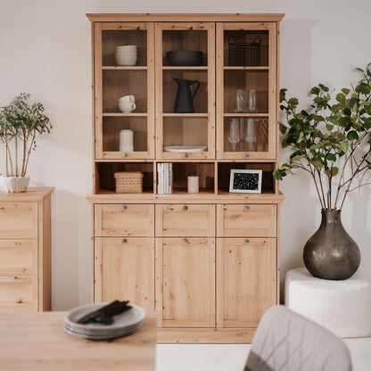 Buffetschrank Vitrinenschrank Küchenbuffet Holz Eiche