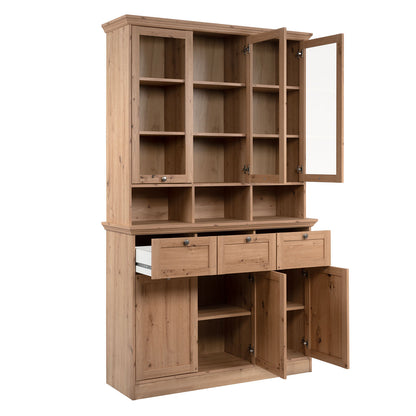 Buffetschrank Vitrinenschrank Küchenbuffet Holz Eiche