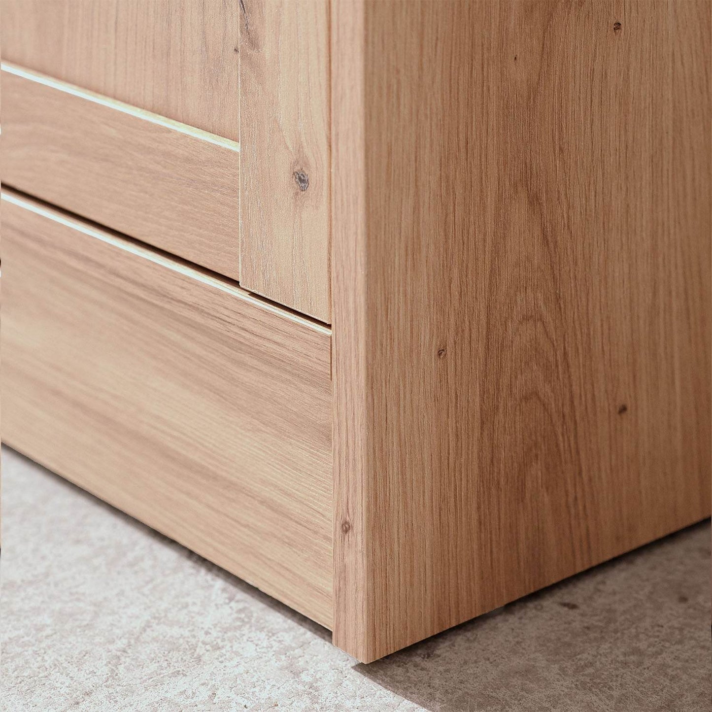 Kleiderschrank Garderobe Holz Eiche Schrank Massiv 2 Türen - Palo24