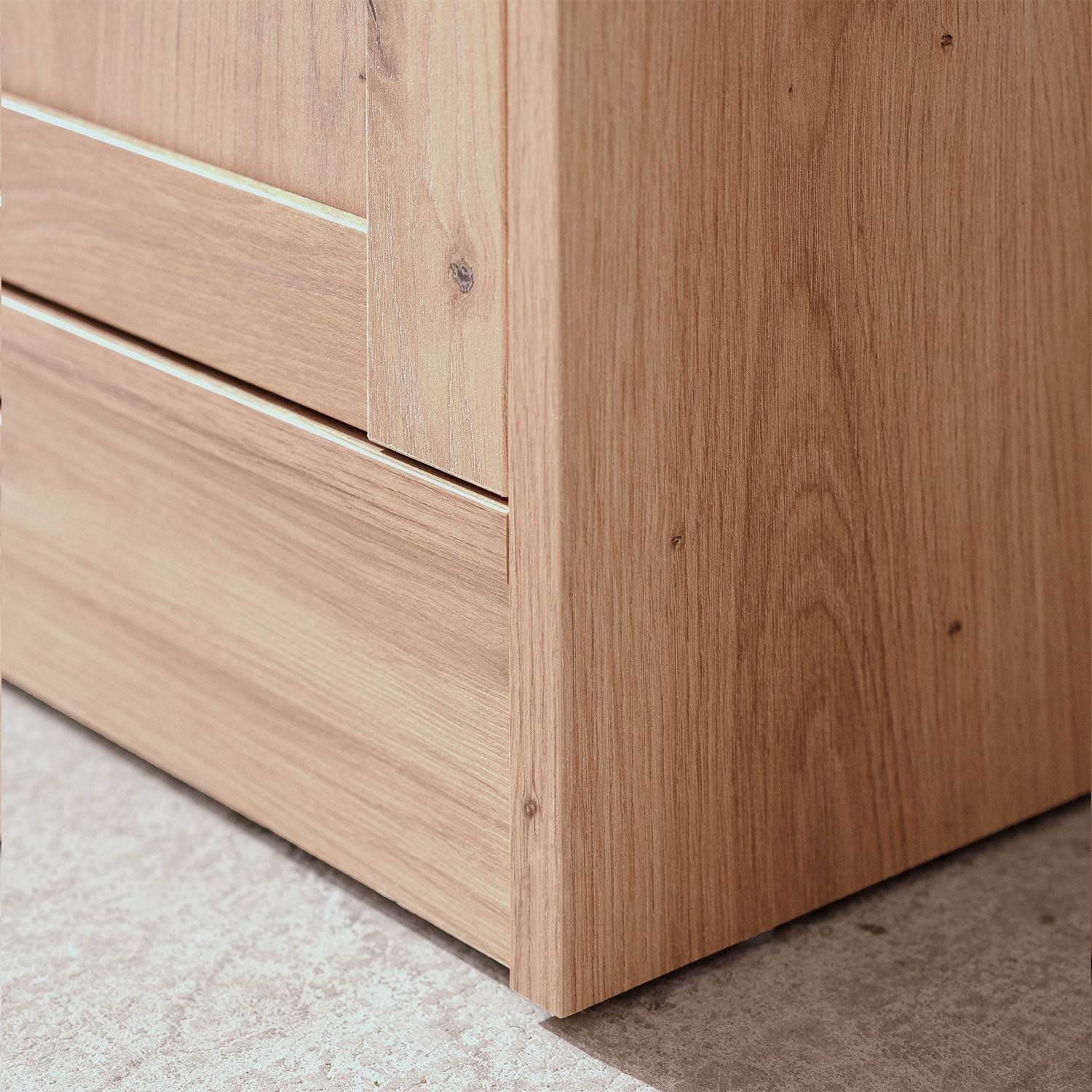 Kleiderschrank Garderobe Holz Eiche Schrank Massiv 2 Türen - Palo24