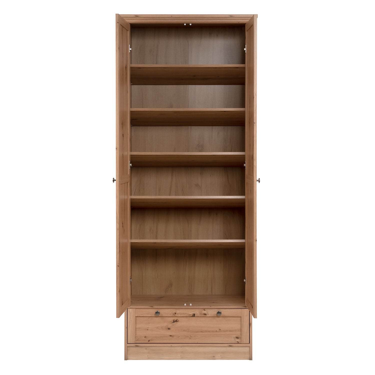 Kleiderschrank Garderobe Holz Eiche Schrank Massiv 2 Türen - Palo24