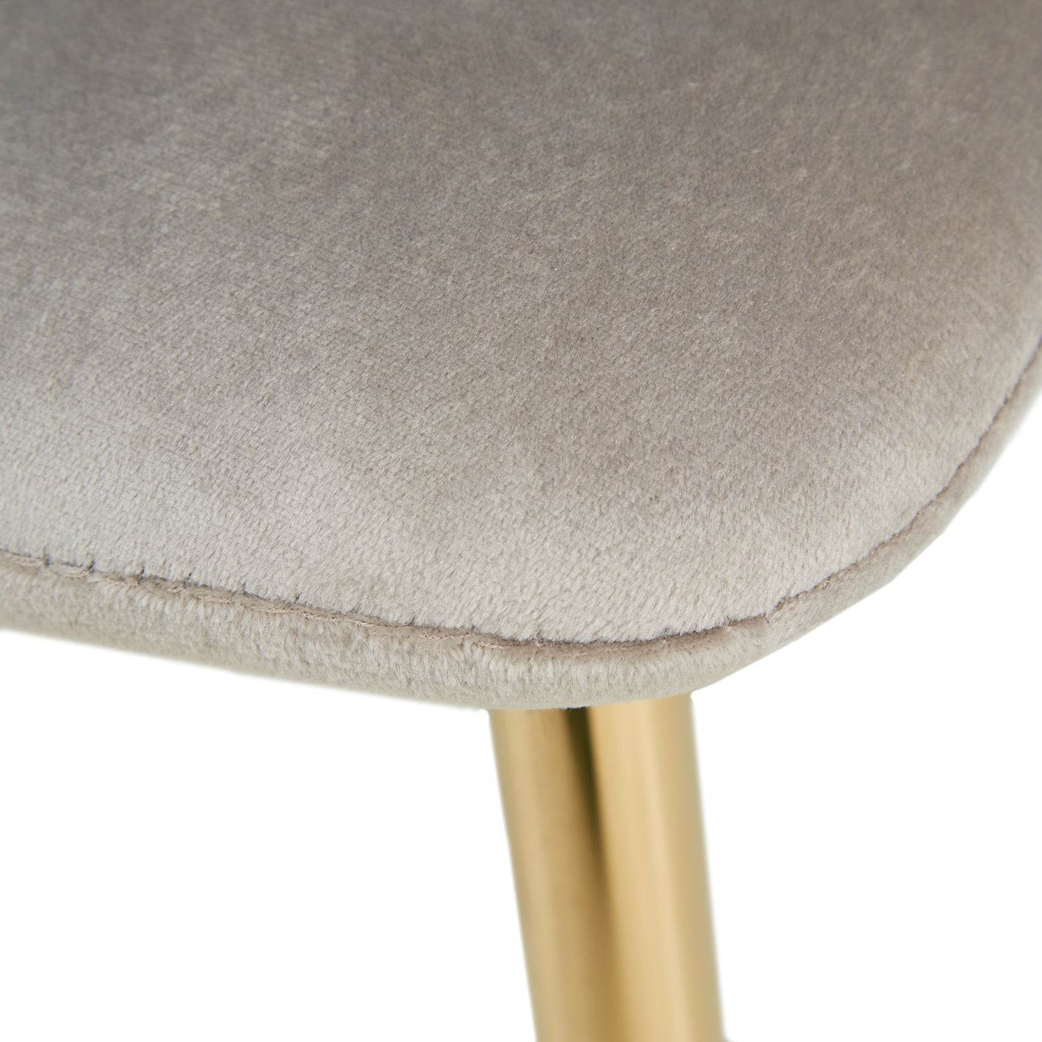 Esstisch mit 4 Stühlen Set 120x80 cm Samt Natur Creme - Palo24