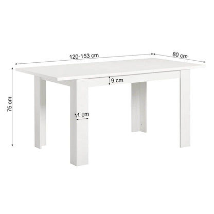 Esstisch mit 4 Stühlen Set Essgruppe Samt Grau Holz Weiss 120x80 cm Massiv - Palo24