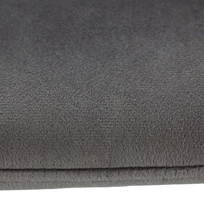 Essgruppe | 2er-Set Polsterstühle Grau Samt ohne Armlehne | Esstisch Weiss 90 x 60 cm