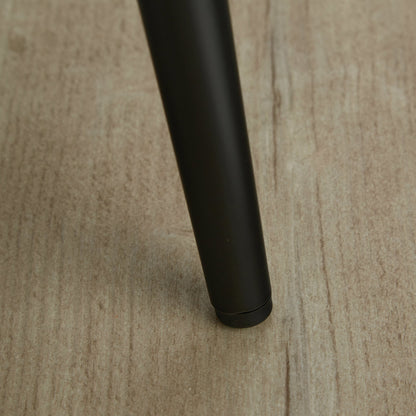 Essgruppe | 2er-Set Polsterstühle Grau Samt ohne Armlehne | Esstisch Weiss 90 x 60 cm