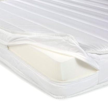 Hochbett mit Matratze 90x200 cm Grau Leiter Vorhang Sterne Jugendbett Lattenrost