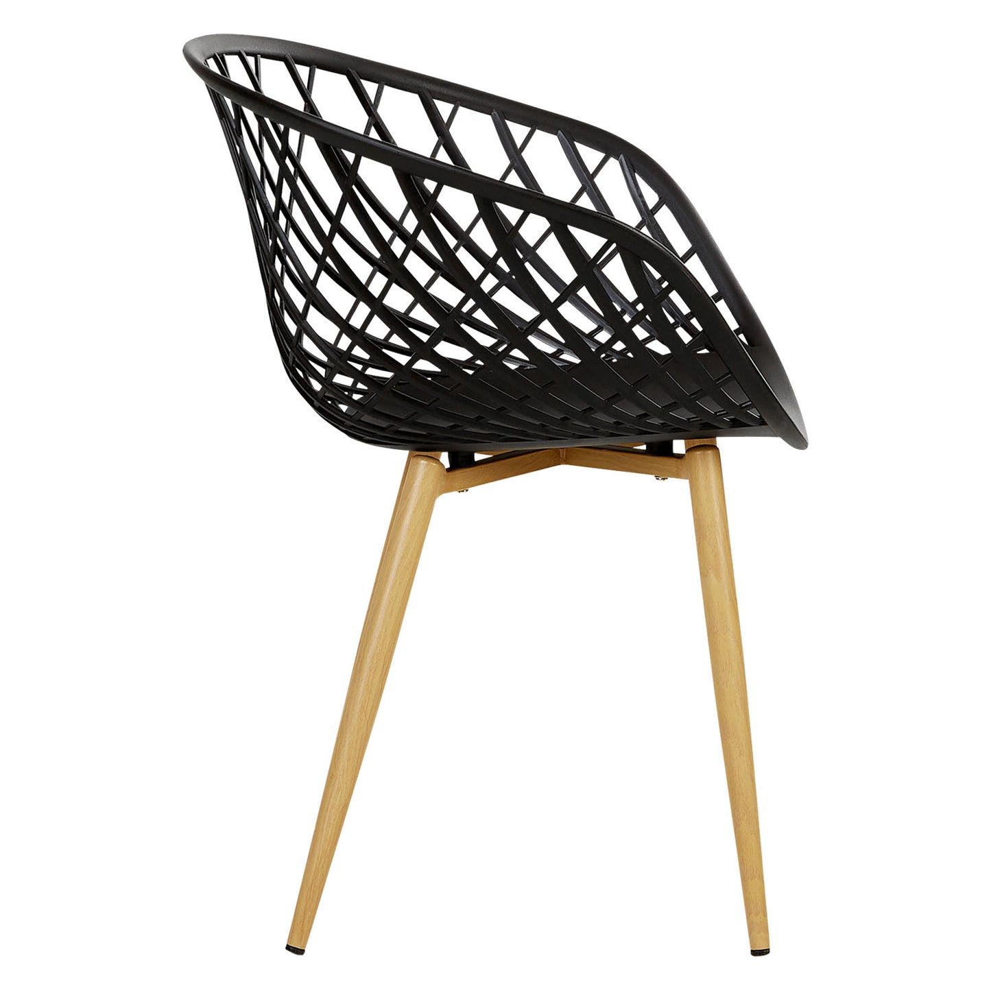 Gartenstuhl mit Armlehnen 4er Set Gartensessel Schwarz Balkonstühle