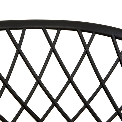 Gartenstuhl mit Armlehnen 6er Set Gartensessel Schwarz Balkonstühle