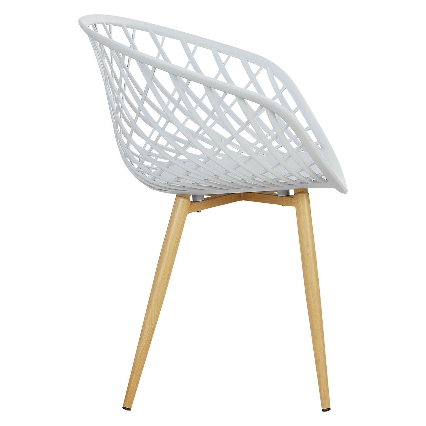 Gartenstuhl mit Armlehnen 6er Set Grau Balkonstühle