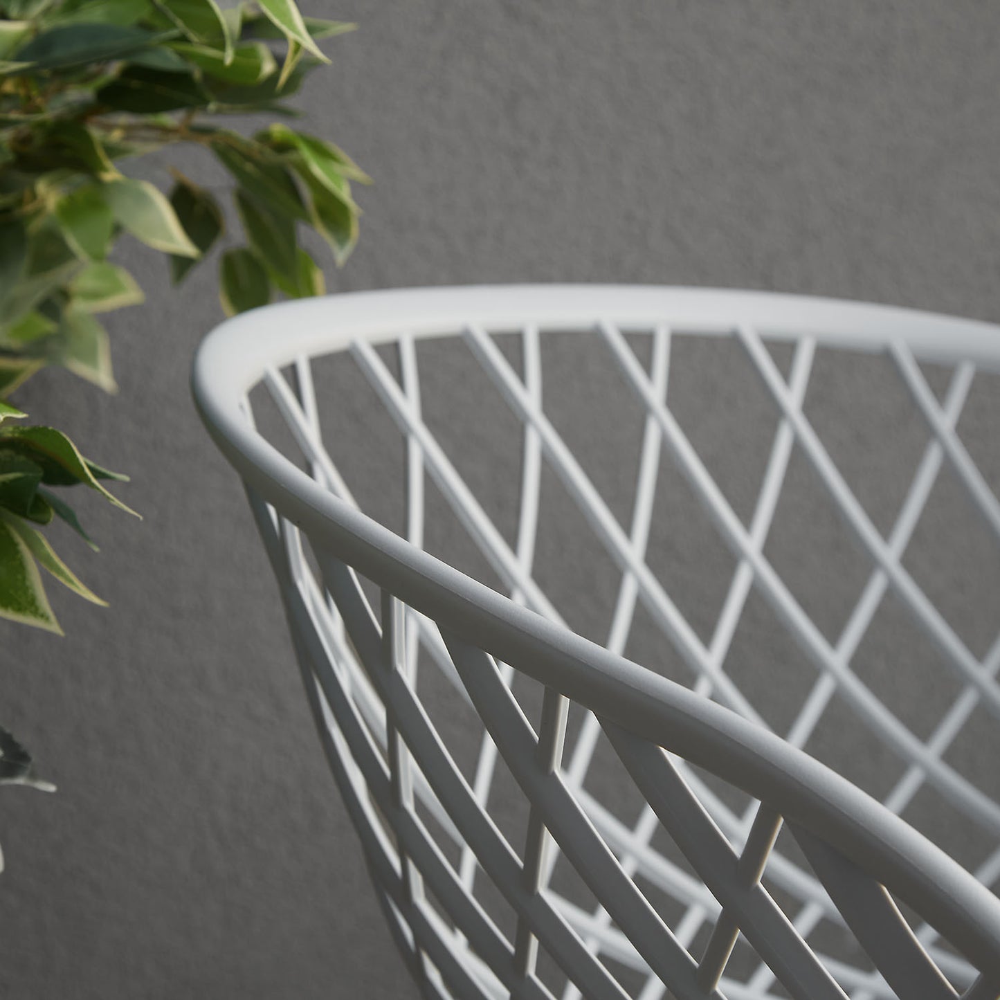 Gartenstuhl mit Armlehnen 6er Set Grau Balkonstühle