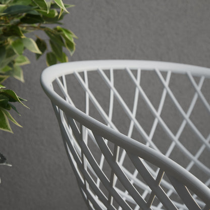 Gartenstuhl mit Armlehnen 6er Set Grau Balkonstühle