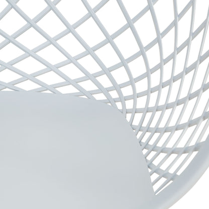 Gartenstuhl mit Armlehnen 6er Set Grau Balkonstühle