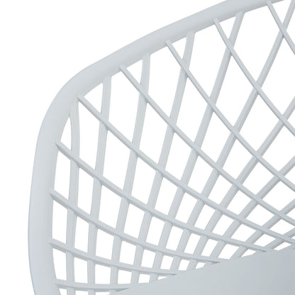 Gartenstuhl mit Armlehnen 6er Set Grau Balkonstühle