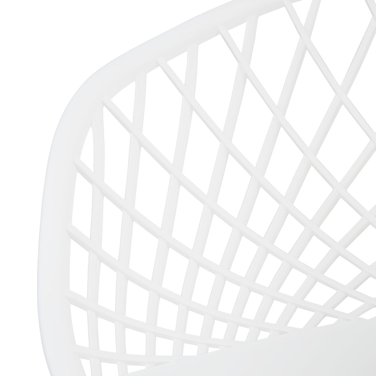 Gartenstuhl mit Armlehnen 4er Set Gartensessel Weiss Balkonstühle