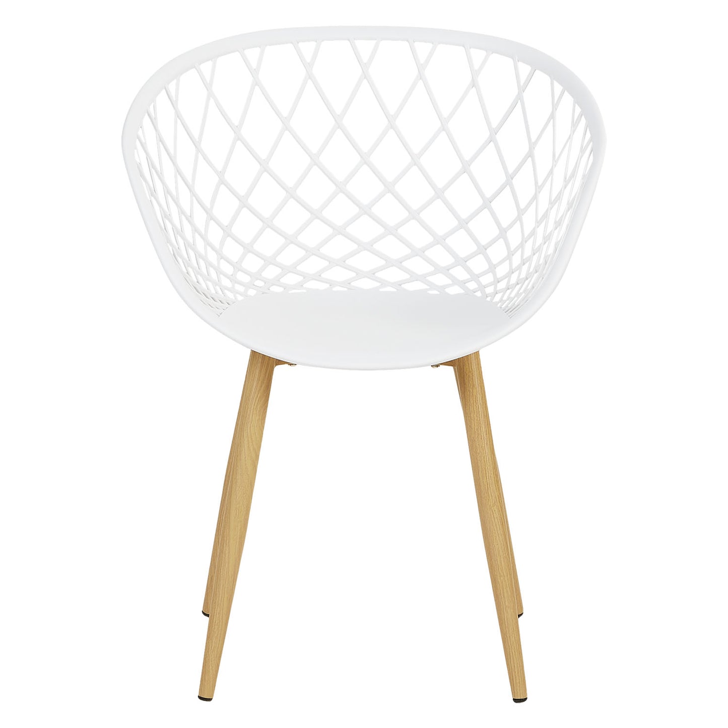 Gartenstuhl mit Armlehnen 6er Set Gartensessel Weiss Balkonstühle