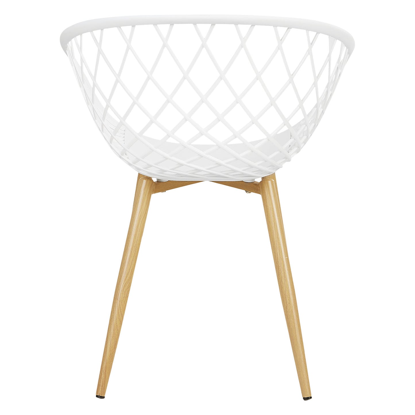 Gartenstuhl mit Armlehnen 6er Set Gartensessel Weiss Balkonstühle