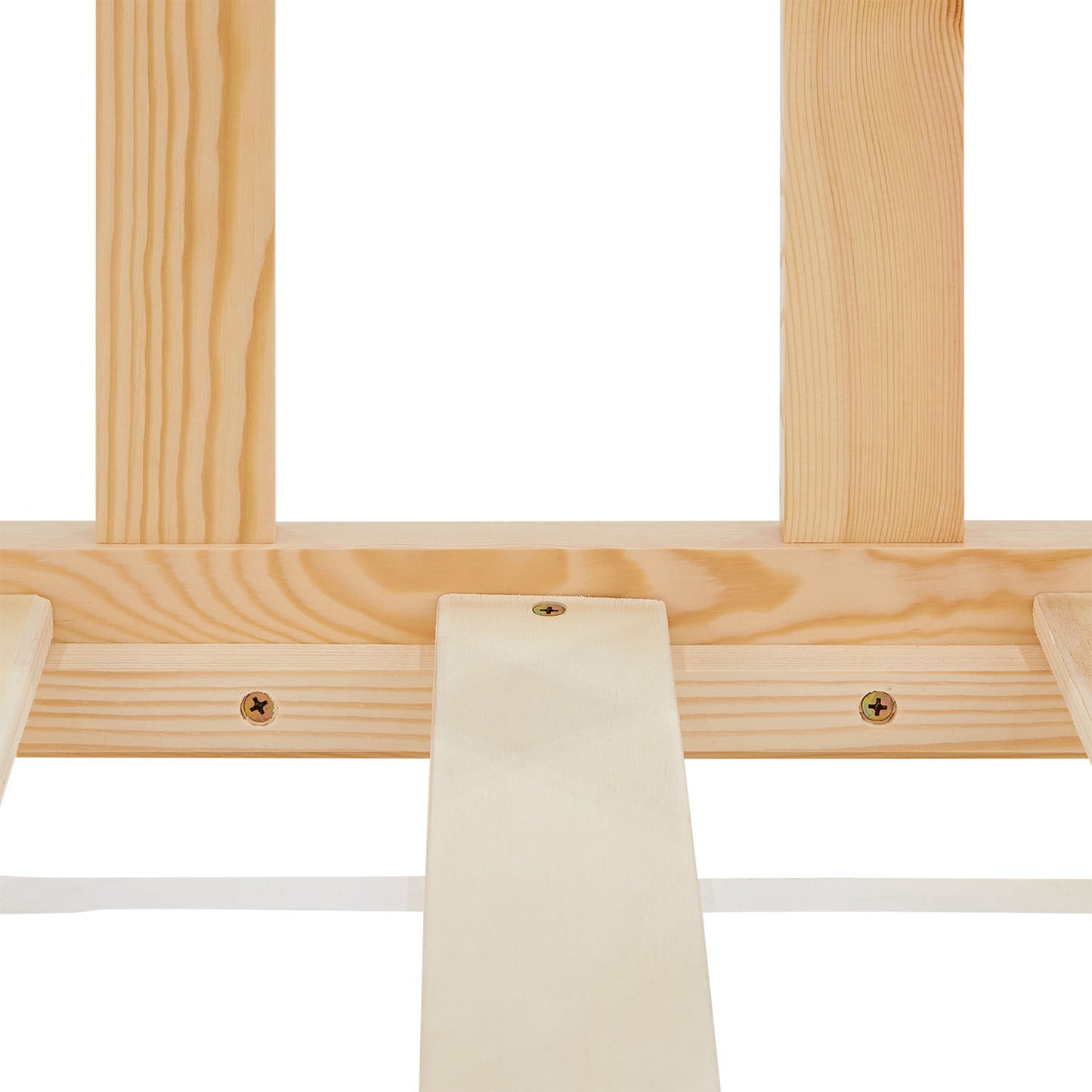 Kinderbett 90x200 Natur | Bodenbett mit Lattenrost | mit Rausfallschutz | Montessori