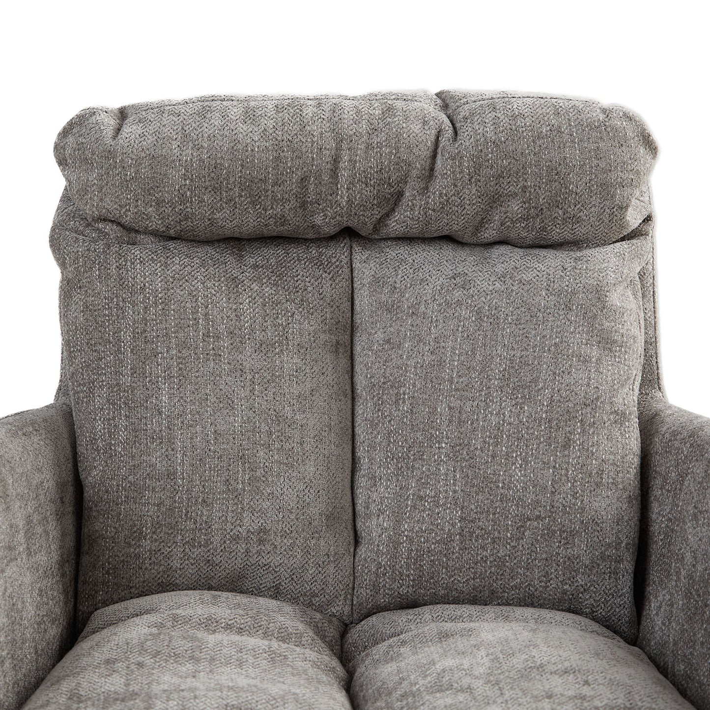 Polsterstuhl Leinen Grau mit Sitzkissen | 4er Set | drehbar | mit Armlehnen | Küche Esszimmer Büro