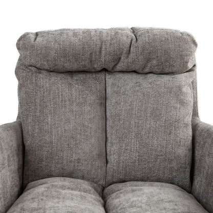 Polsterstuhl Leinen Grau mit Sitzkissen | 4er Set | drehbar | mit Armlehnen | Küche Esszimmer Büro