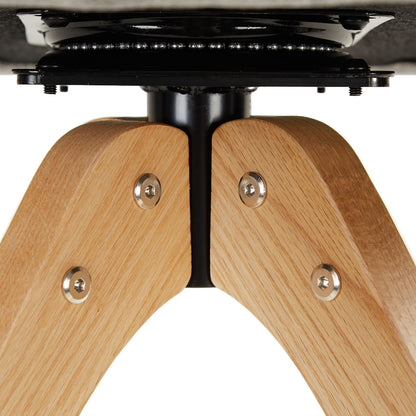 Polsterstuhl Leinen Grau mit Sitzkissen | 4er Set | drehbar | mit Armlehnen | Küche Esszimmer Büro